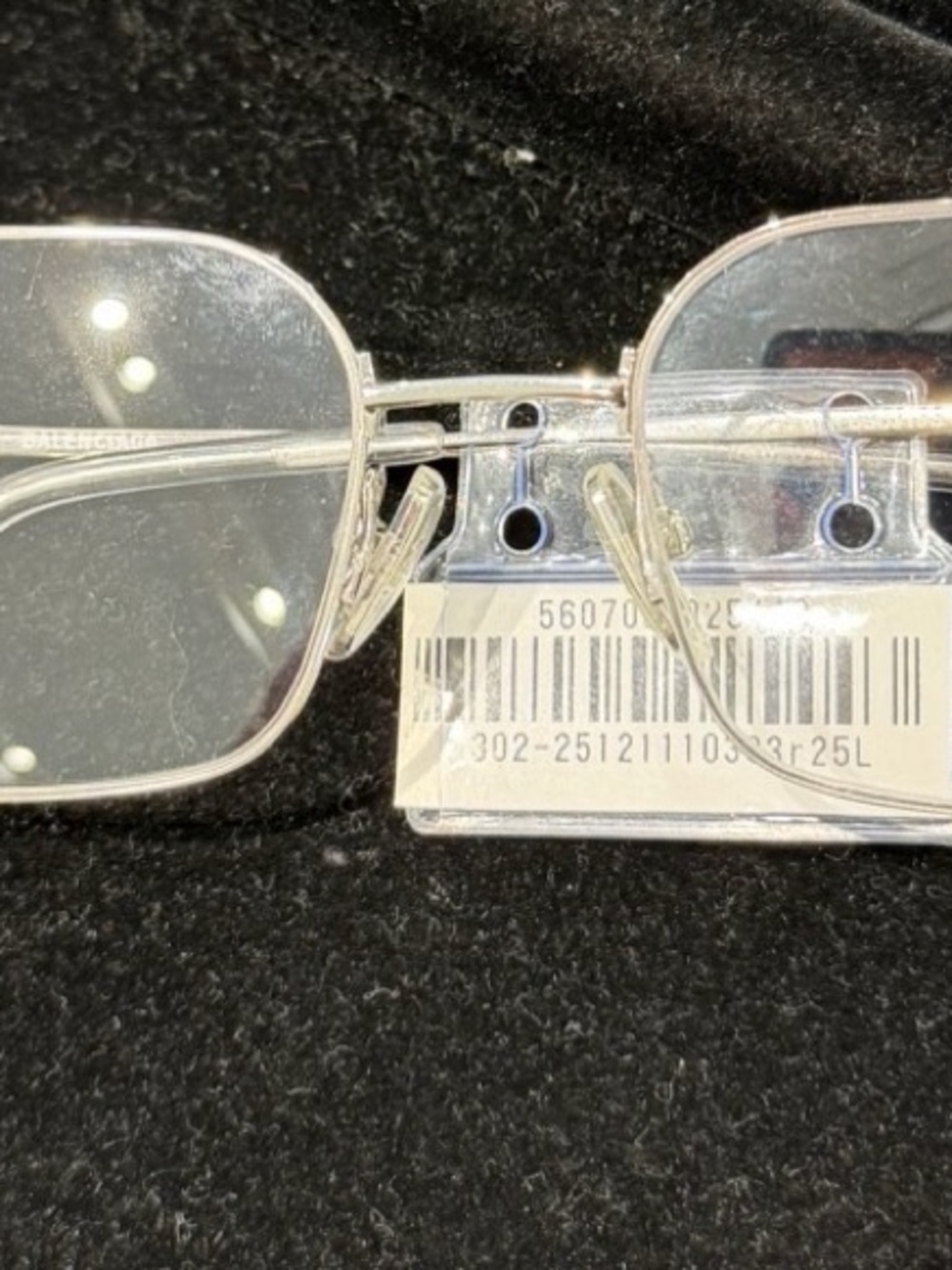 Balenciaga Silver Rectangular Rim Glasses - Picture 2 of 6